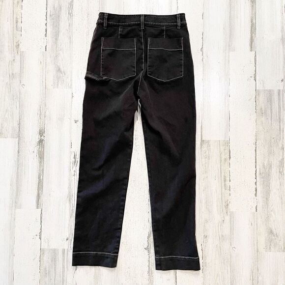 RG Kane Carpenter Pants Size 8 Straight Utility Pockets Washed Black - Picture 3 of 3